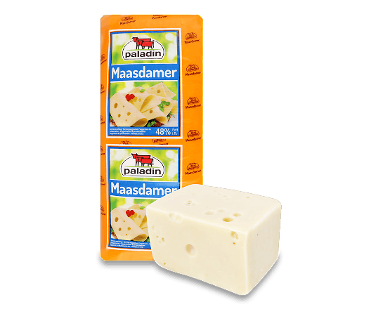 Сир Paladin «Маасдам» 48% з коров'ячого молока