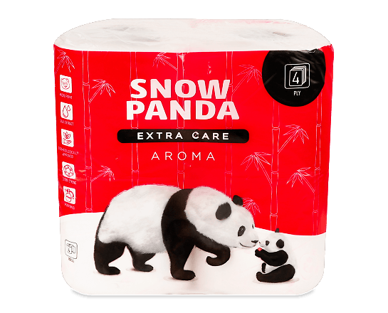 Папір туалетний «Сніжна панда» Extra Care Aroma