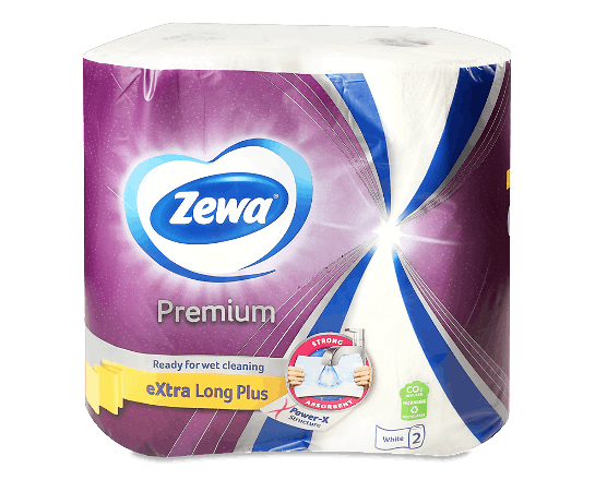 Рушники паперові Zewa Premium Extra Long Plus 2-шарові