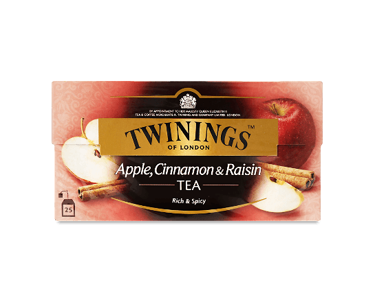 Чай чорний Twinings яблуко-кориця-родзинки