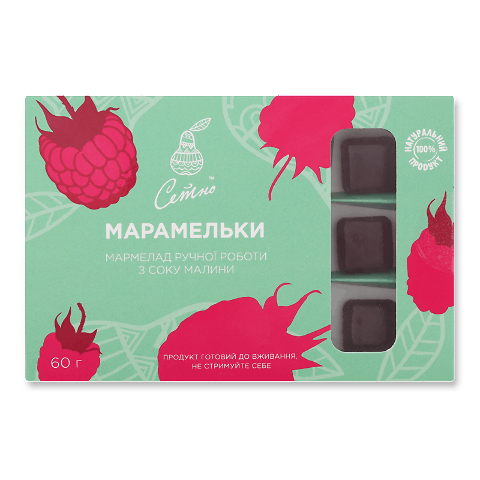 Мармелад «Лавка традицій» «Сетно» «Марамельки» з соку малини 60г ...