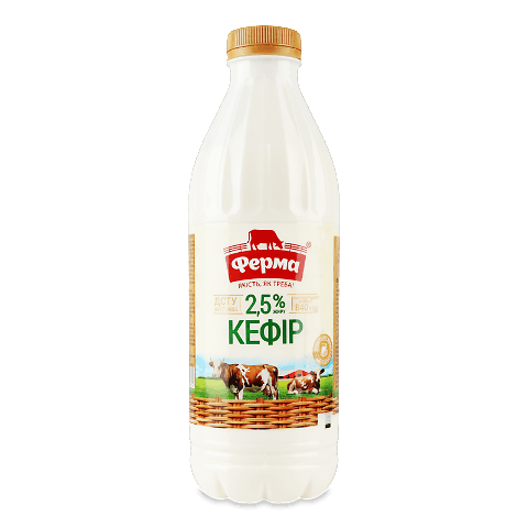 Кефір «Ферма» 2,5% 840г – онлайн-супермаркет «Сільпо»