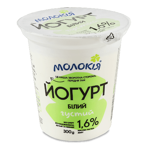 Йогурт «Молокія» білий густий 1,6% стакан 300г – онлайн-супермаркет ...