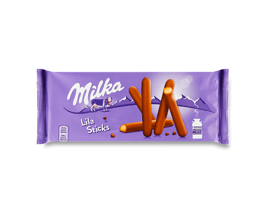 Печиво Milka «Ліла Стікс» в молочному шоколаді