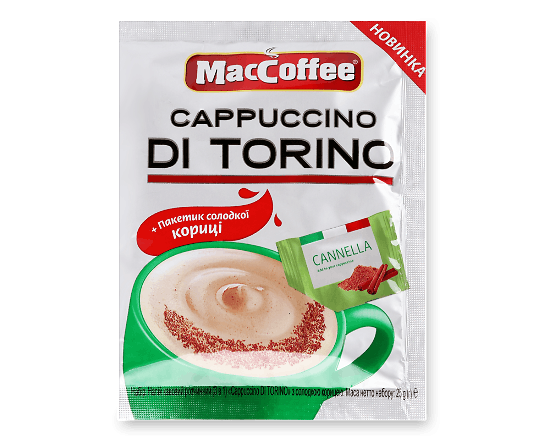 Напій кавовий MacCoffee Cappuccino di Torino з солодкою корицею