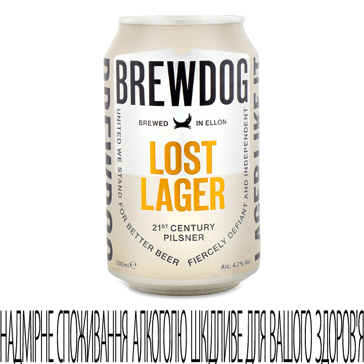 Пиво BrewDog Lost Lager світле з/б 0,33л