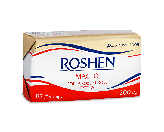 Масло солодковершкове Roshen екстра 82,5%