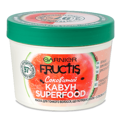 Маска Fructis Superfood «Соковитий кавун» 390мл – онлайн-супермаркет ...