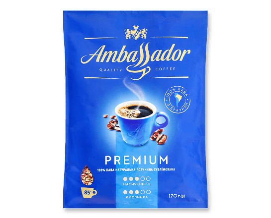 Кава розчинна Ambassador Premium натуральна сублімована