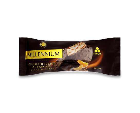 Морозиво «Рудь» Millennium чорний шоколад-апельсин