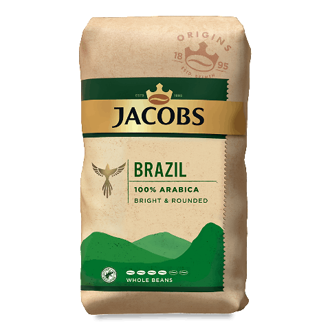 Кава зернова Jacobs Brazil 1000г – онлайн-супермаркет «Сільпо»