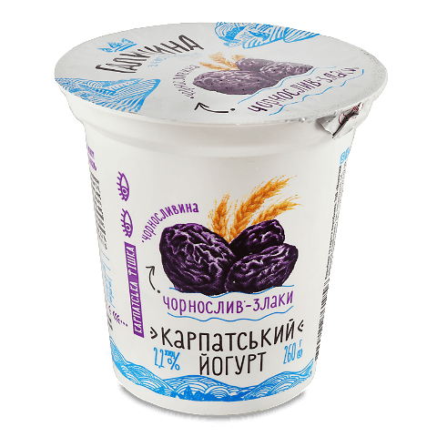 Йогурт «Галичина» чорнослив-злаки 2,2%, стакан 260г – онлайн ...