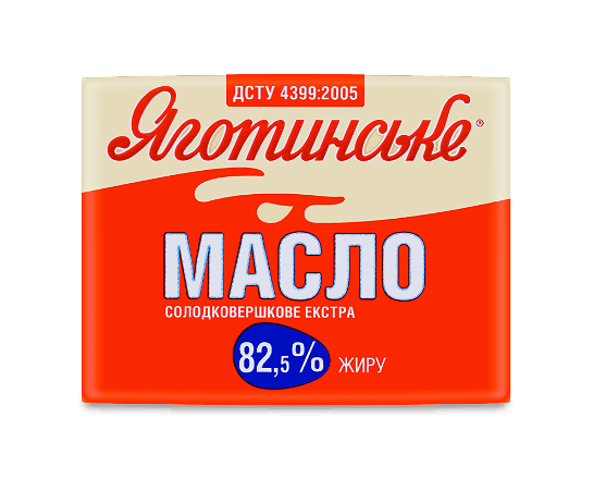 Масло солодковершкове «Яготинське» екстра 82,5%