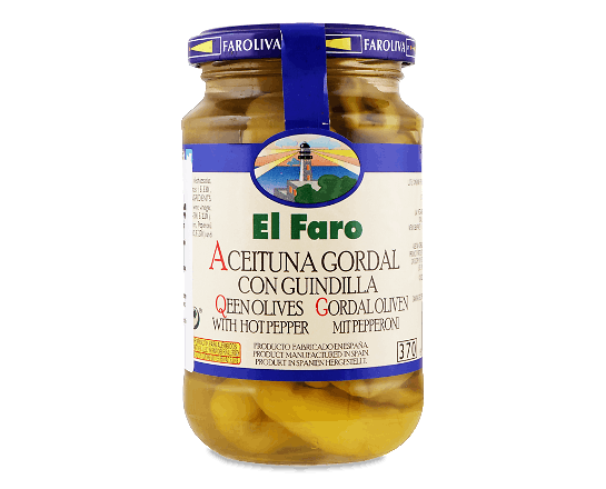 Оливки El Faro Королівські фаршировані гострим перцем