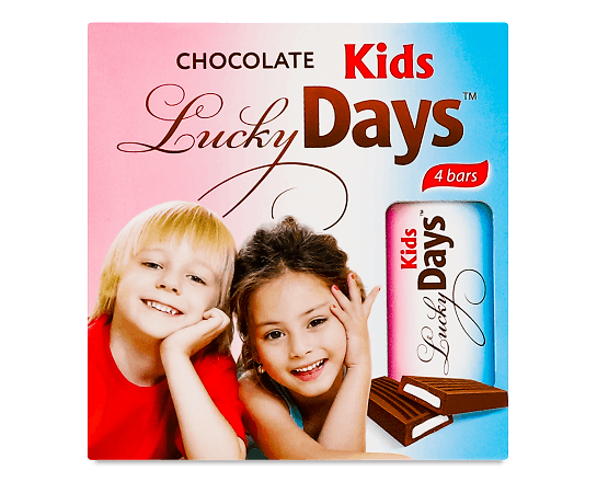 Шоколад молочний Kids Lucky Days з молочною начинкою