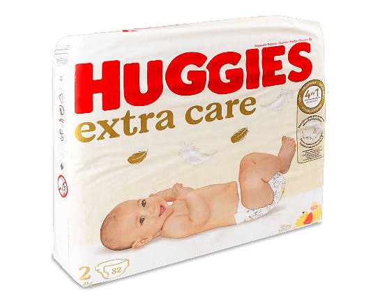 Підгузки Huggies Extra Care 2 (3-6 кг) Mega Pack