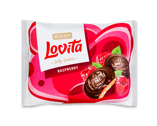 Печиво Roshen Lovita Jelly Cookies Raspberry
