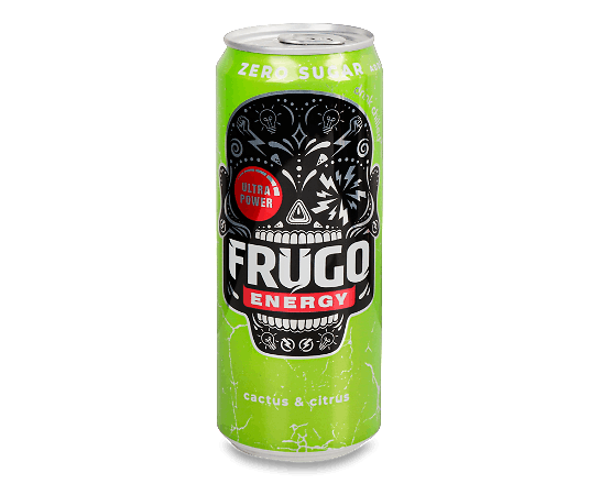 Напій енергетичний Frugo Wild Punch Green безалкогольний з/б