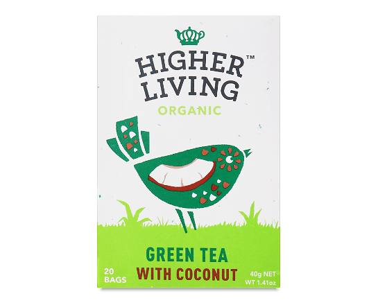 Чай зелений Higher Living з ароматом кокоса