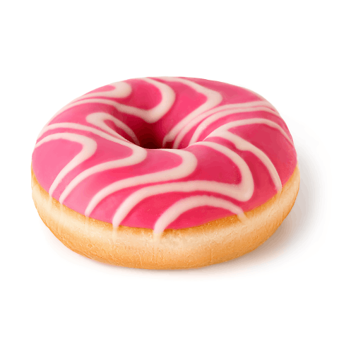 Пончик Mantinga Donut pink з полуничною начинкою 65г – онлайн ...