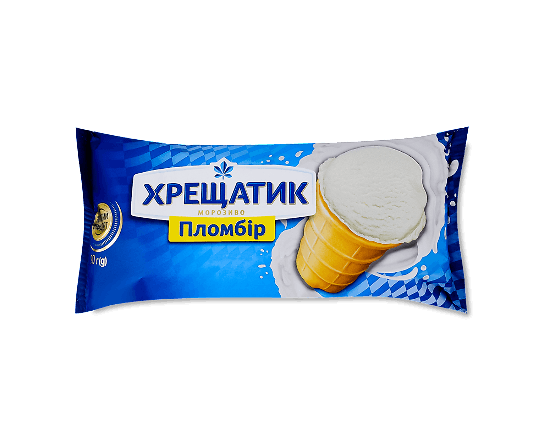 Морозиво Хрещатик Золотий Стандарт пломбір 15%