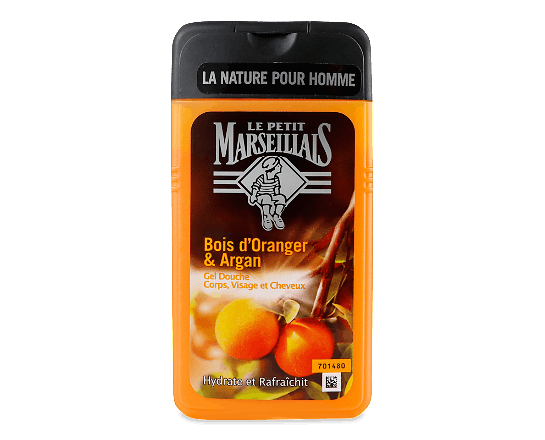 Гель-шампунь Le Petit Marseillais чоловічий 3 в 1 «Апельсинове дерево і аргана»