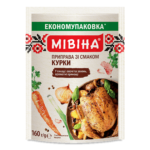 Приправа «Мівіна» зі смаком курки 160г – онлайн-супермаркет «Сільпо»