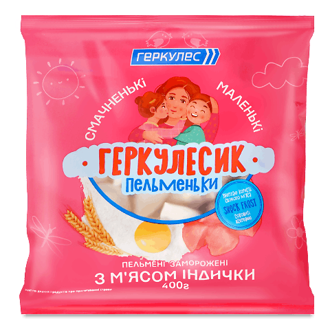 Пельмені «Геркулес» «Геркулесик» з індичкою 400г – онлайн-супермаркет ...