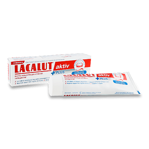 Паста зубна Lacalut Activ Plus 75мл – онлайн-супермаркет «Сільпо»