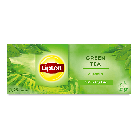 Чай зелений Lipton Classic 25*1,3г – онлайн-супермаркет «Сільпо»