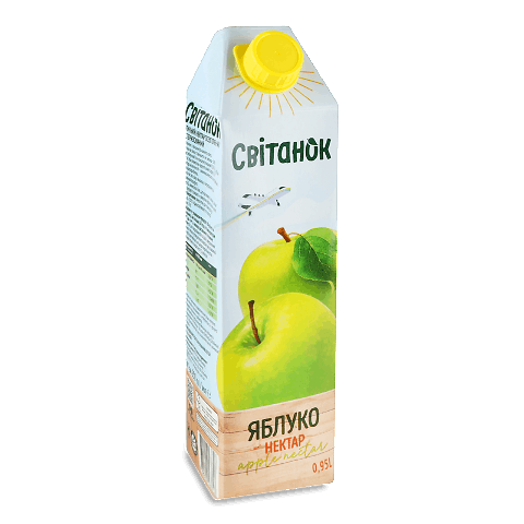 Нектар «Світанок» Яблуко освітлений 0,95л – онлайн-супермаркет «Сільпо»