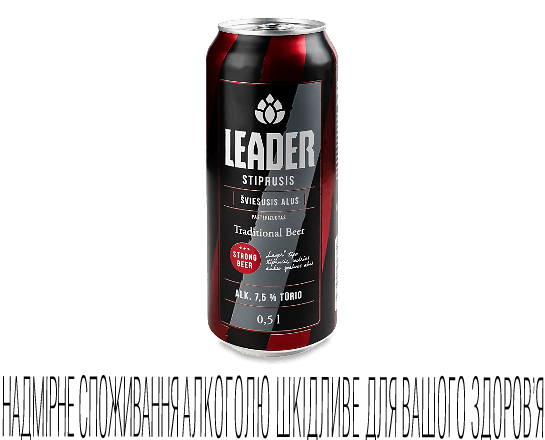 Пиво Leader світле 7,5% з/б