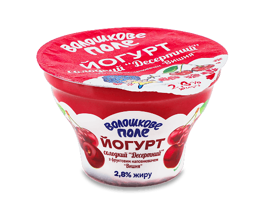Йогурт «Волошкове поле» вишня 2,8% стакан