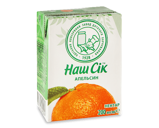 Нектар «Наш Сік» апельсиновий
