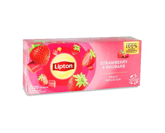 Чай фруктовий Lipton Strawberry&Rhubarb