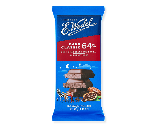 Шоколад чорний E.Wedel 64%