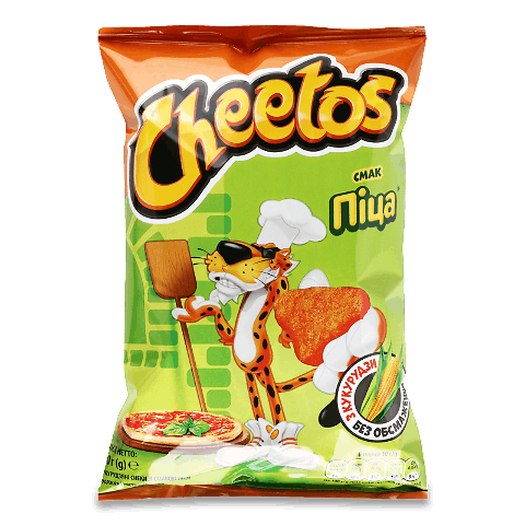 Снеки Cheetos кукурудзяні зі смаком піци 50г – онлайн-супермаркет «Сільпо»