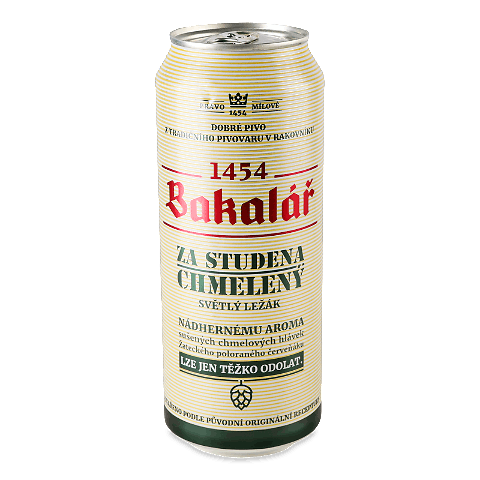 Пиво Bakalar Dry Hooped lager світле з/б 0,5л – онлайн-супермаркет «Сільпо»