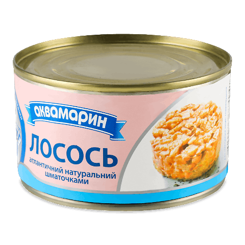 Лосось Аквамарин атлантичний шматочками натуральн 230г – онлайн ...