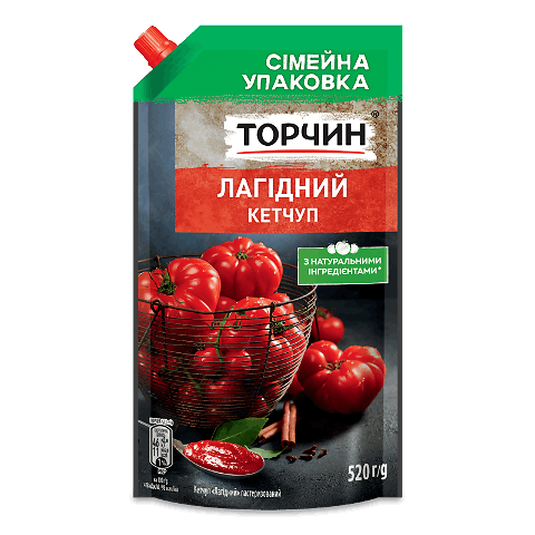 Кетчуп Торчин лагідний д/п 520г – онлайн-супермаркет «Сільпо»
