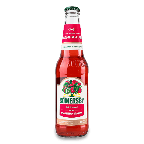 Сидр Somersby смак малина-лайм 330мл – онлайн-супермаркет «Сільпо»