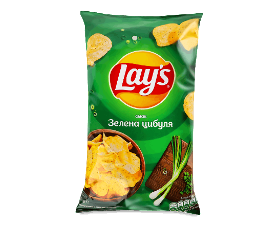 Чипси Lay's картопляні зі смаком зеленої цибулі