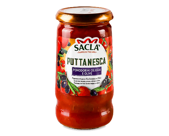Соус Sacla' Путтанеска томатний з оливками
