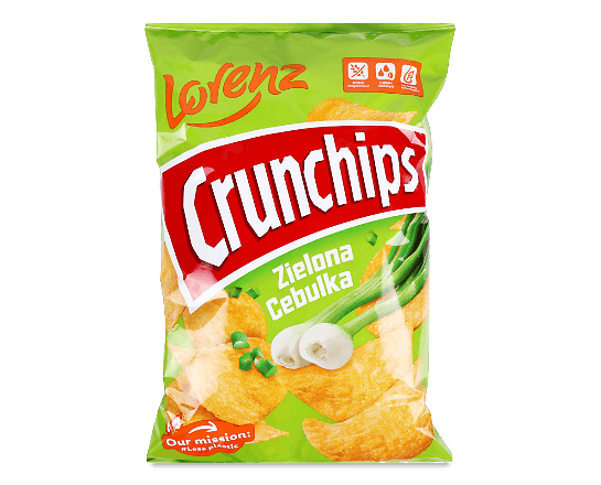 Чипси Lorenz Crunchips зі смаком зеленої цибулі