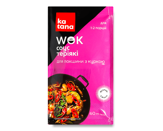 Соус Katana Wok Теріякі для локшини з куркою