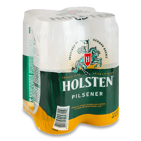 Пиво Holsten Pilsener світле з/б 4*0,48л – онлайн-супермаркет «Сільпо»