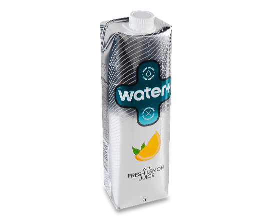 Вода Water+ з додаванням соку лимону негазована