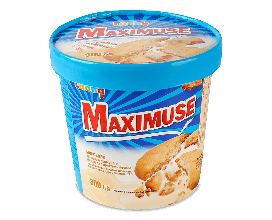 Морозиво Laska Maximuse пряжене молоко і печиво