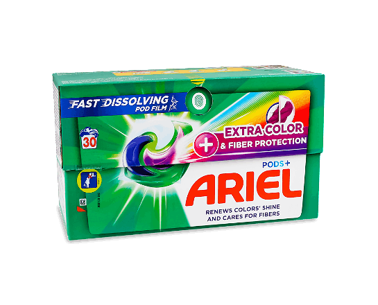 Капсули для прання Ariel PODS + Екстразахист кольору та волокон